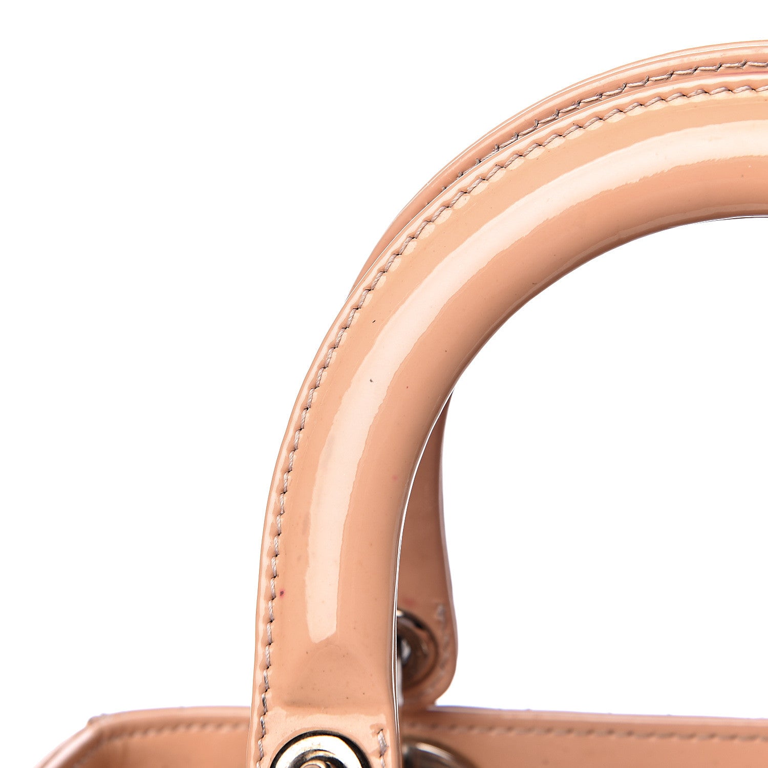 Christian Dior Patent Cannage Medium Lady Dior Beige 14 of 24