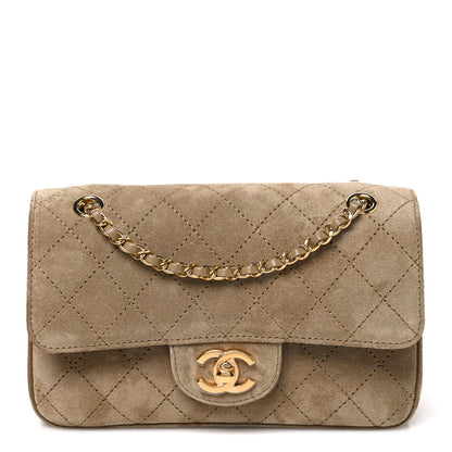 Chanel Suede Calfskin Mini Souplissimo Maxi Flap Dark Beige 1 of 12