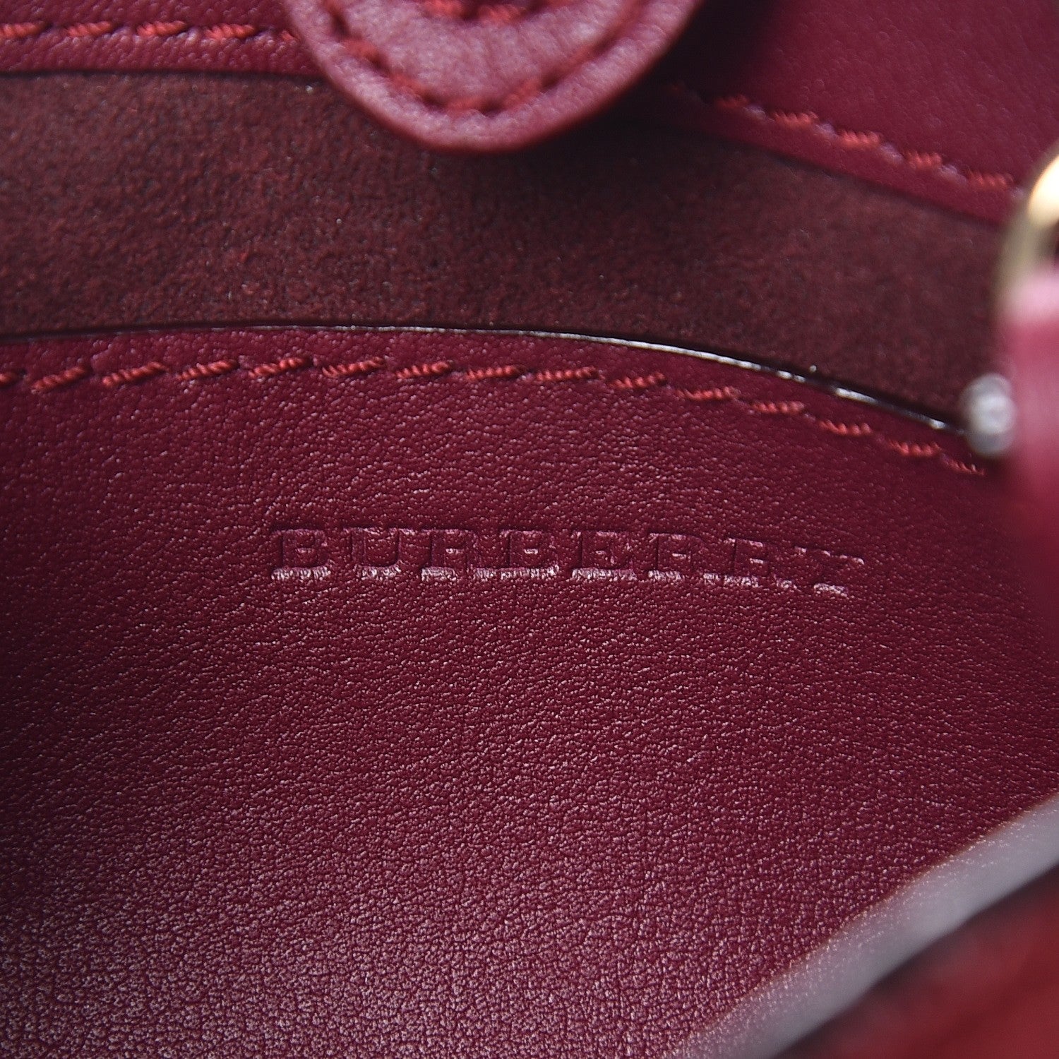Burberry Suede Fringe Baby Bucket Bag Cherry 6 of 7