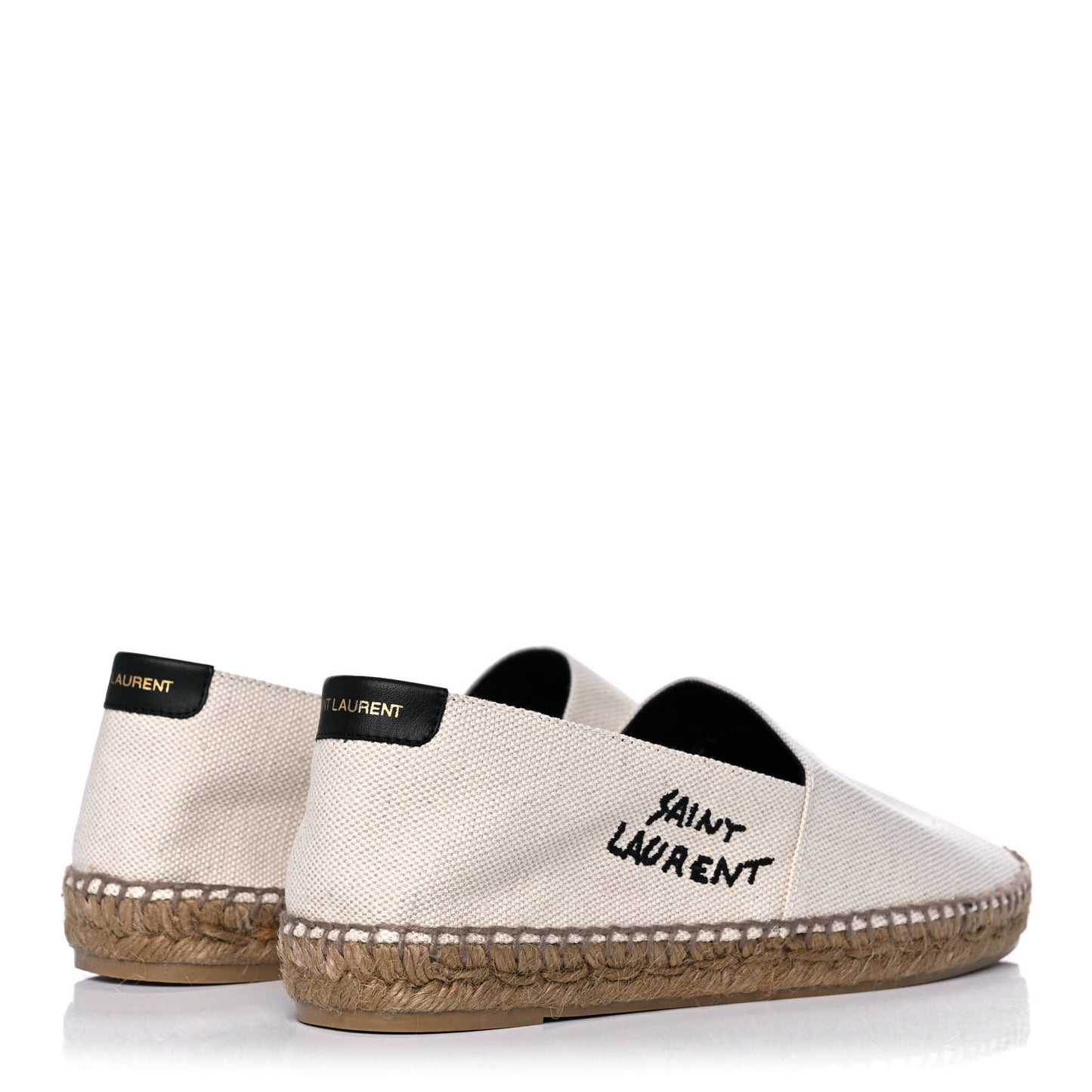 Canvas Nappa Elba Light Logo Embroidered Espadrilles 38 Panna