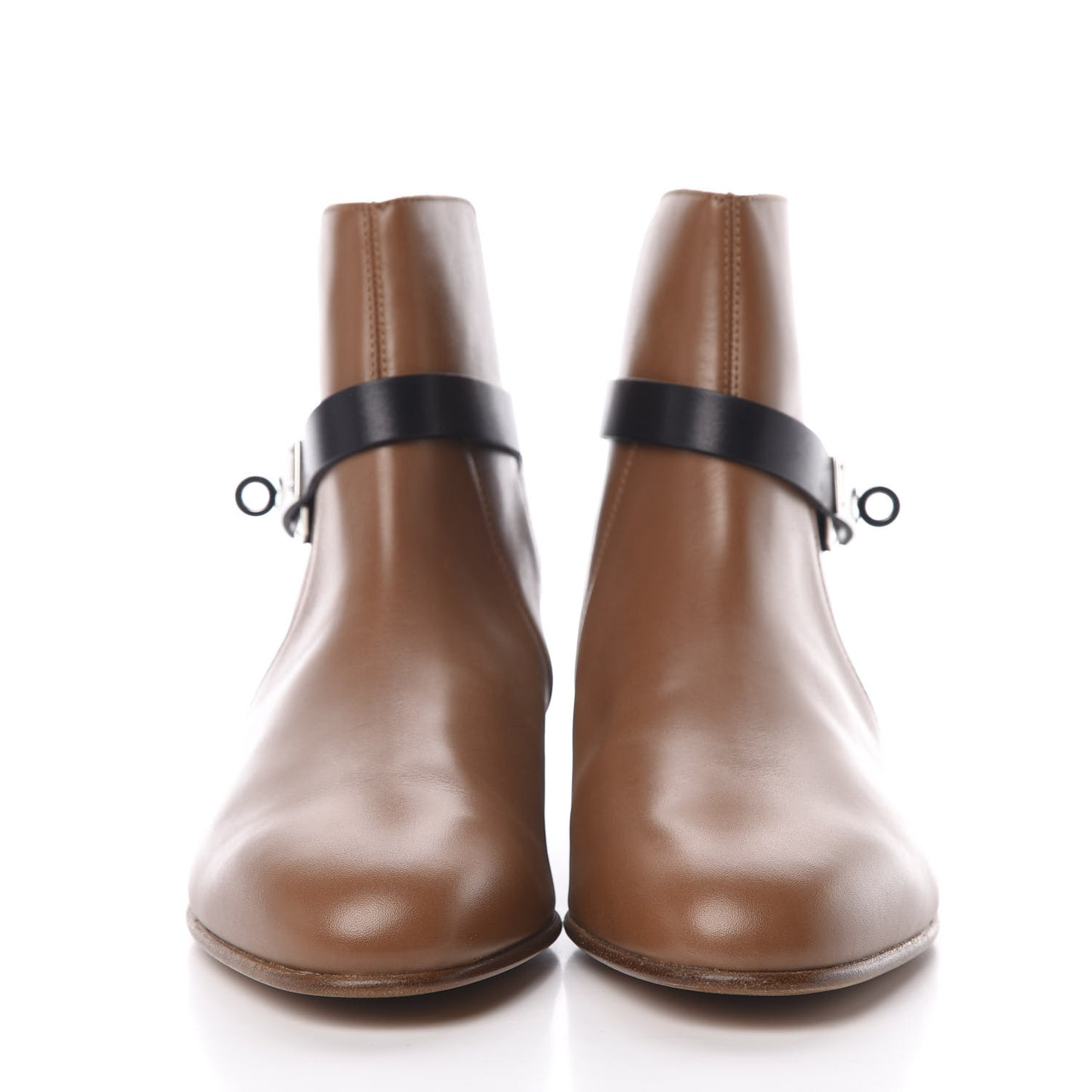 Calfskin Neo Low Boots 38 Taupe Black