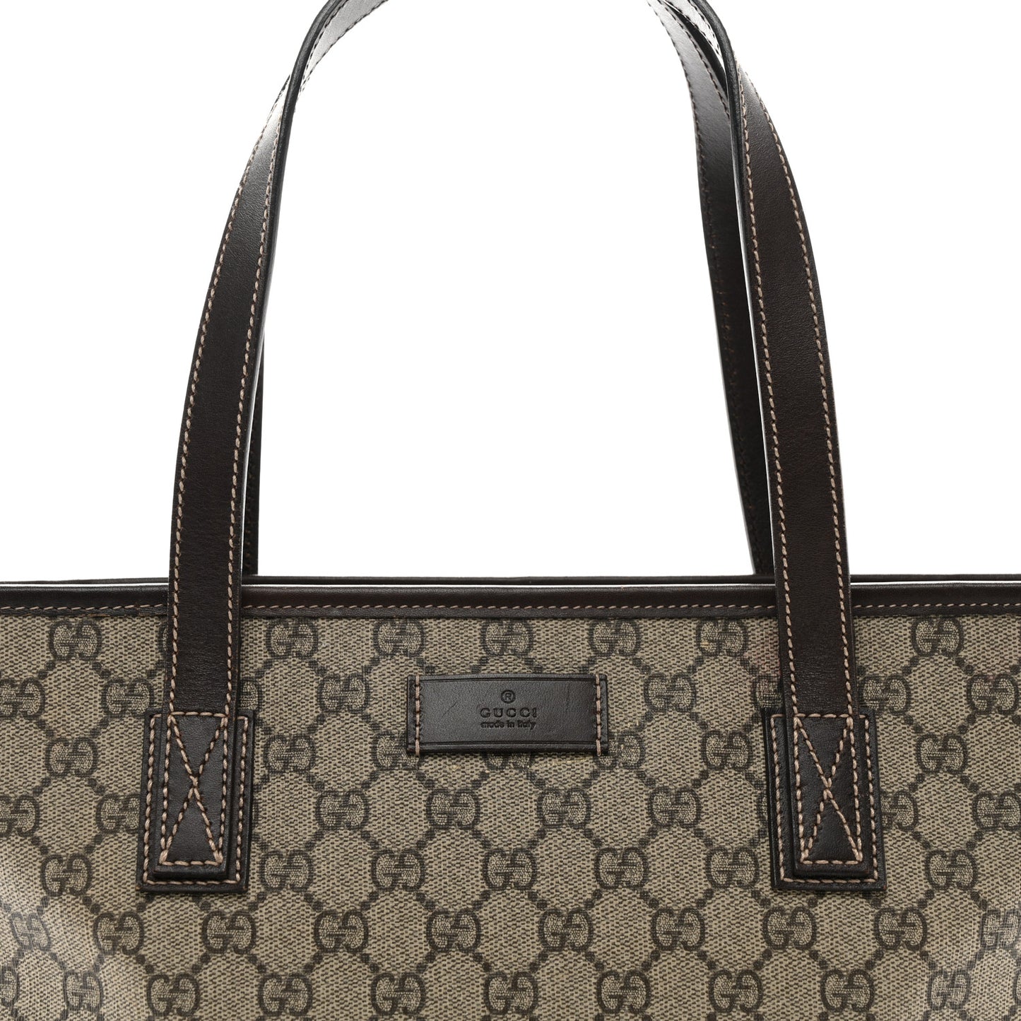 GG Supreme Monogram Small Joy Tote Dark Brown