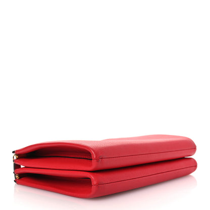 MCM Grained Calfskin Milla Double Crossbody Bag Ruby Red 4 of 12