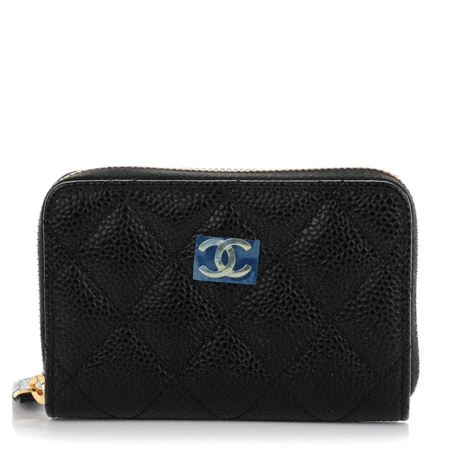 Chanel Caviar Quilted Zip Coin Purse Black 1 of 7