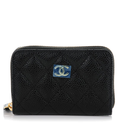 Chanel Caviar Quilted Zip Coin Purse Black 1 of 7
