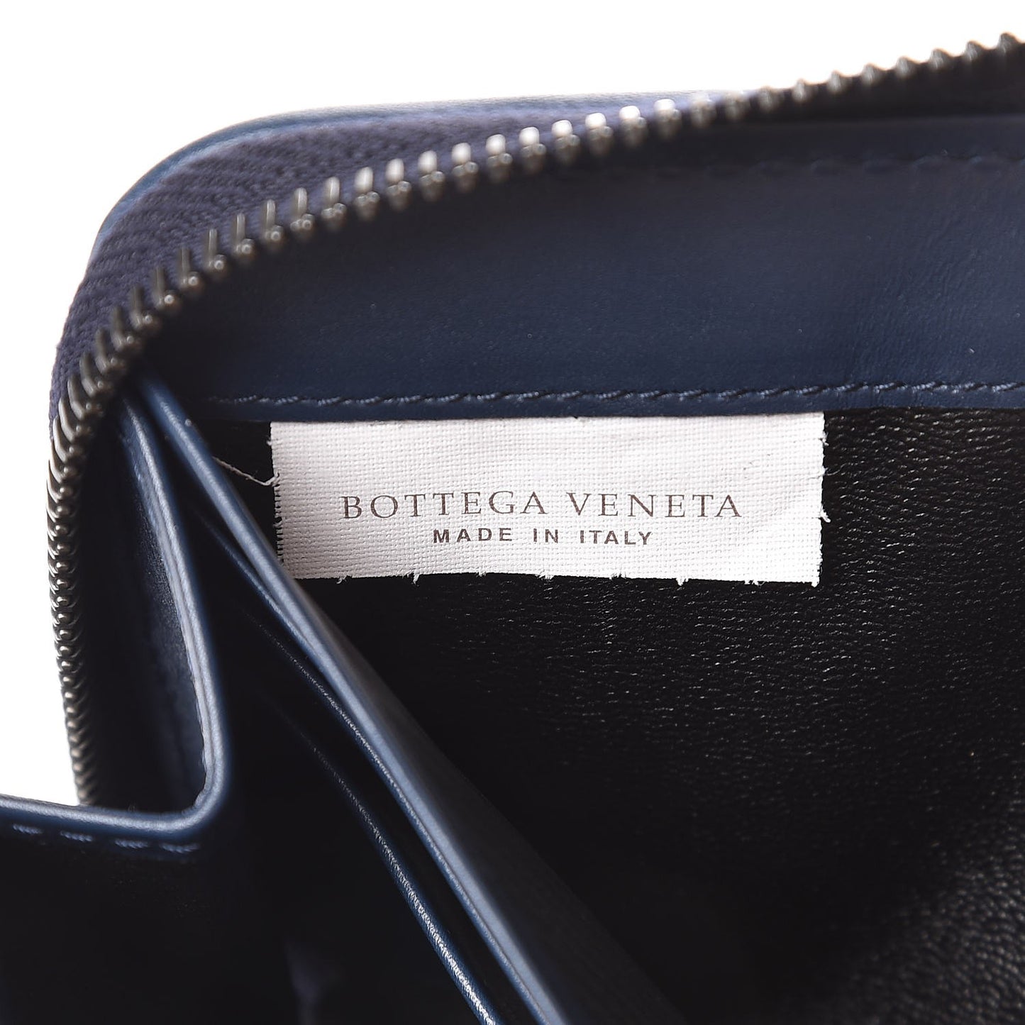 Nappa Intrecciato Zip Around Wallet Atlantic