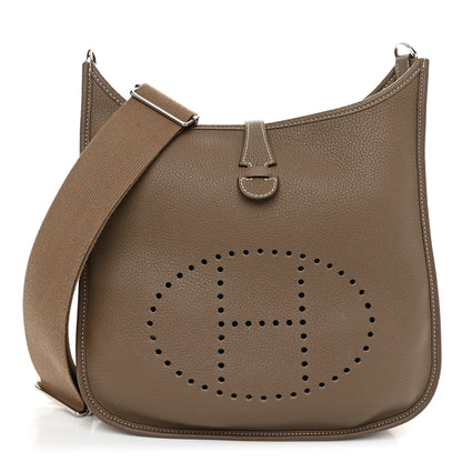 Hermes Taurillon Clemence Evelyne III PM Etoupe 3 of 12
