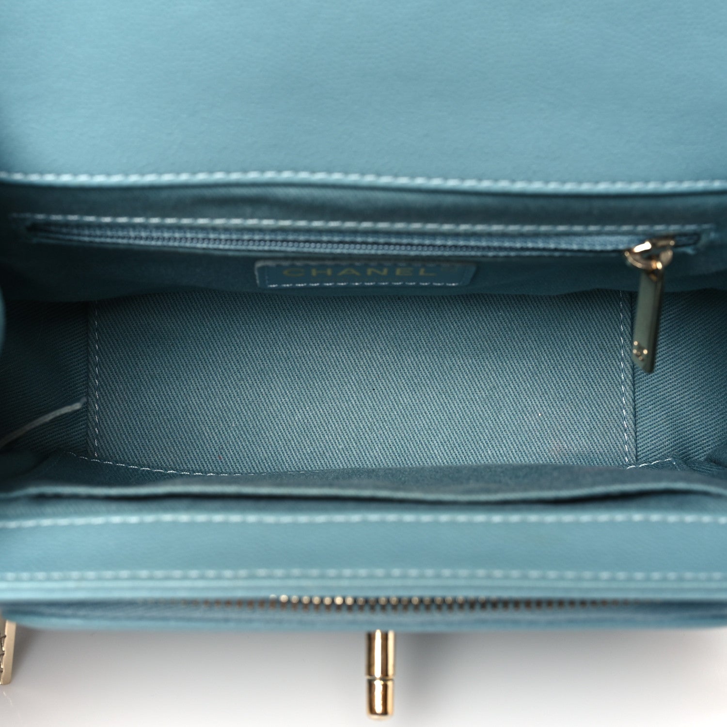 Chanel Caviar Quilted Small Business Affinity Flap Blue 5 of 13
