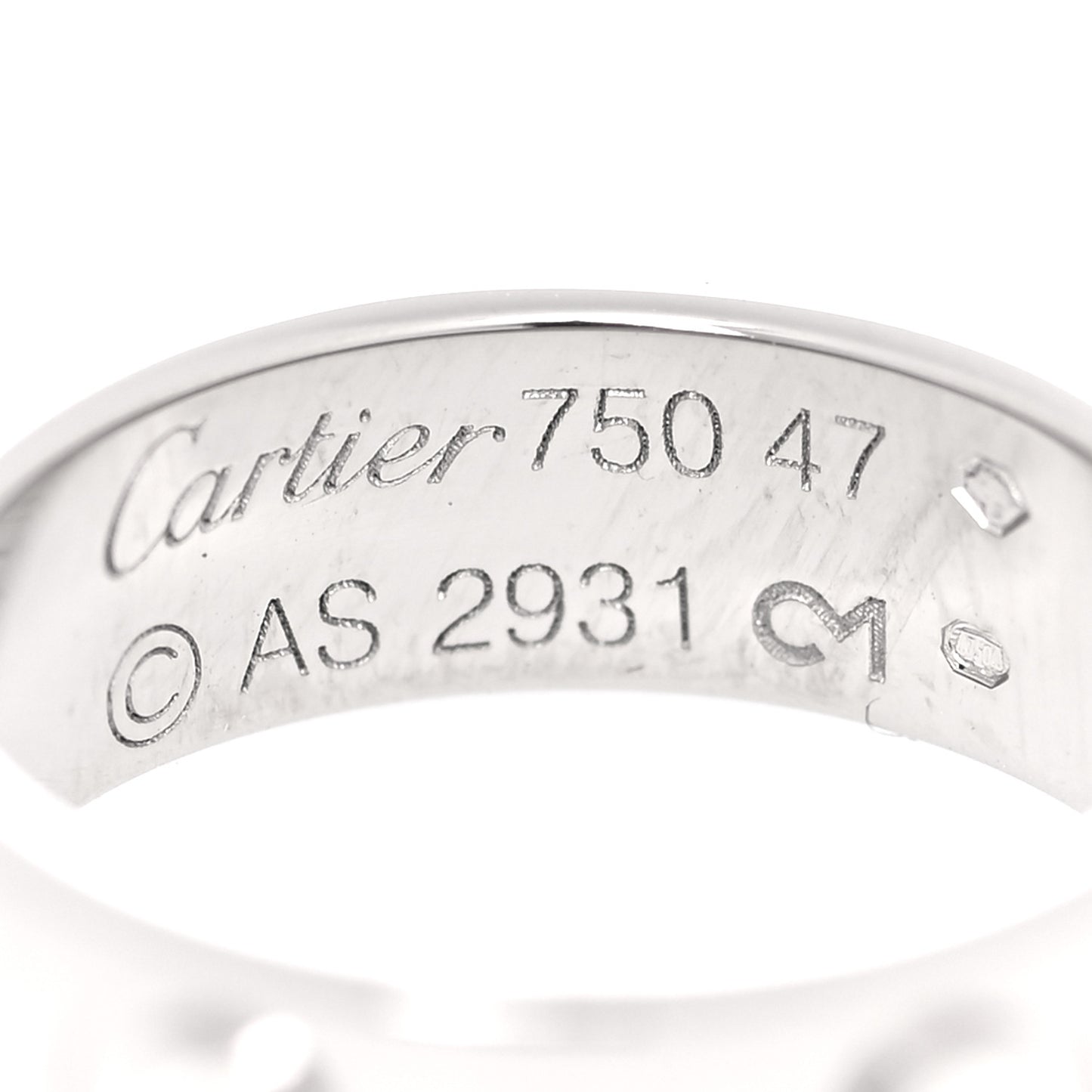 18K White Gold 5.5mm LOVE Ring 47 4