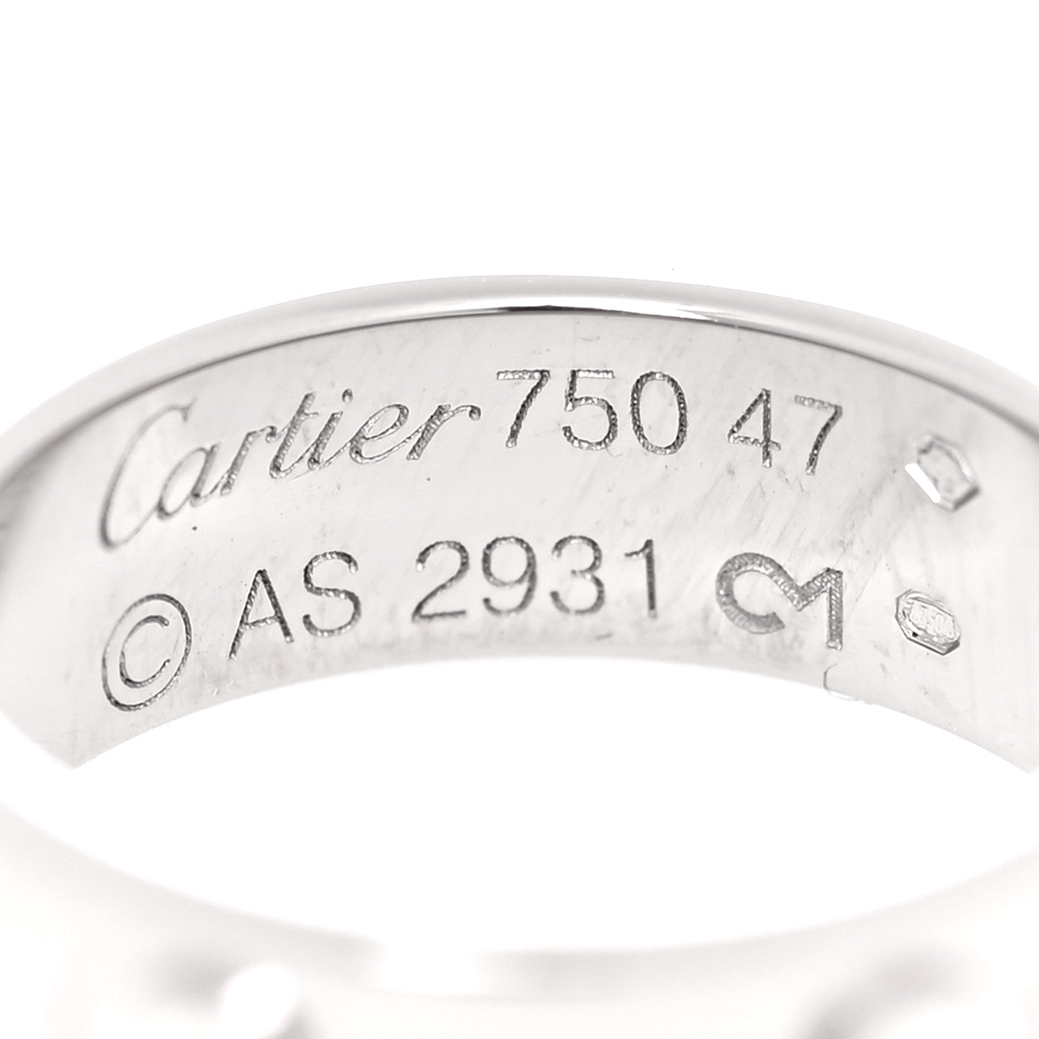 Cartier 18K White Gold 5.5mm LOVE Ring 47 4 4 of 4