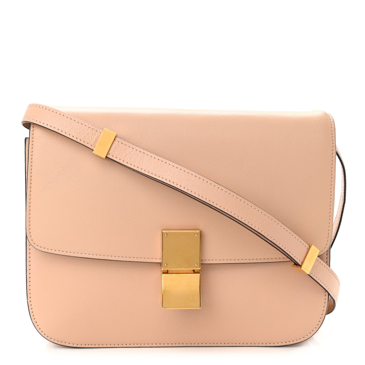 Celine Goatskin Medium Classic Box Flap Bag Dune 1 of 8