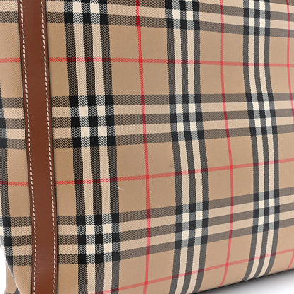 Burberry Vintage Check Calfskin Kane Tote Bag Beige Brown 16 of 18