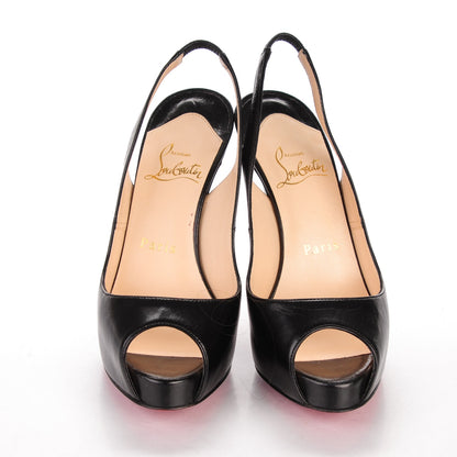 Christian Louboutin Kid No Prive 120 Pumps 35.5 Black Red 2 of 11