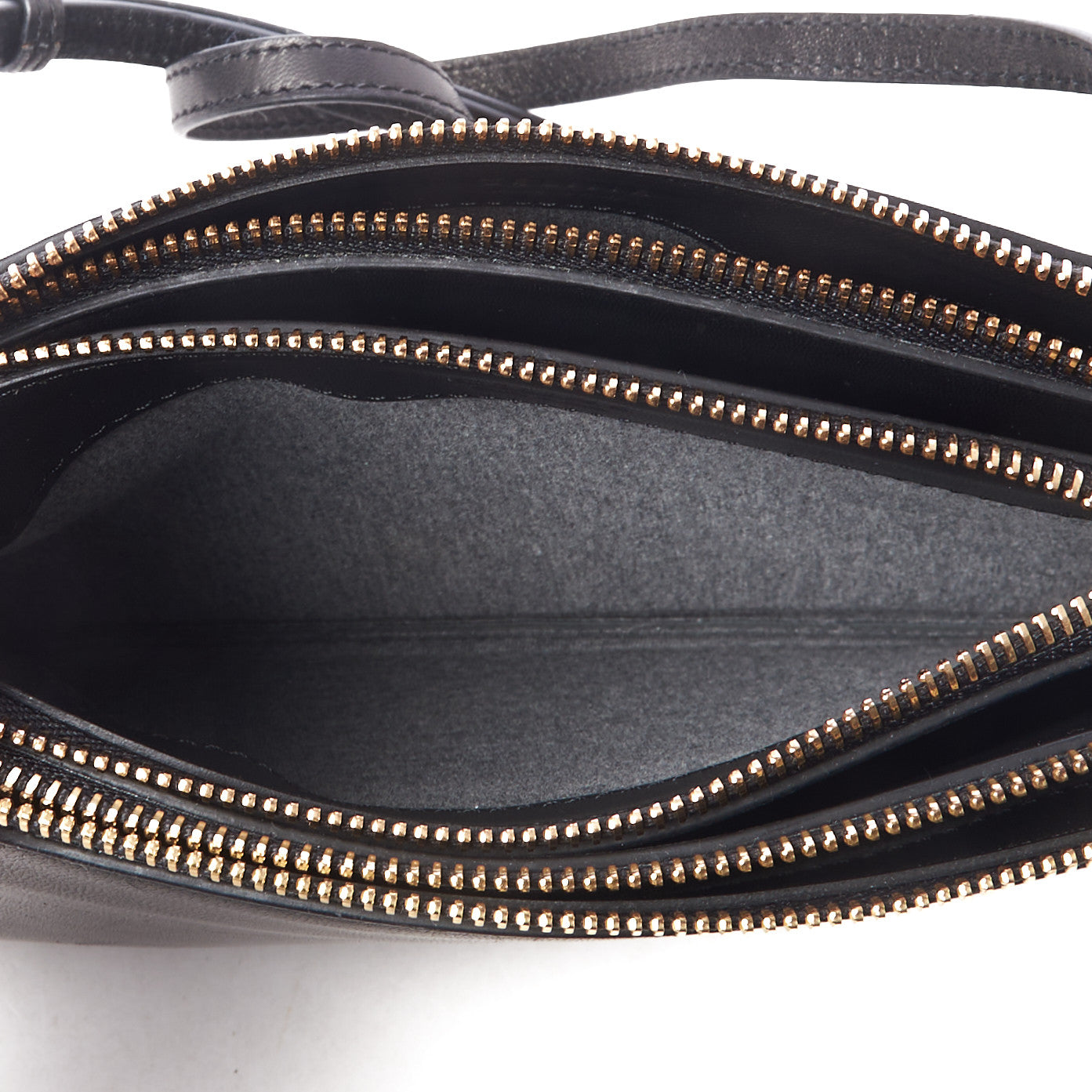Lambskin Small Trio Crossbody Bag Black