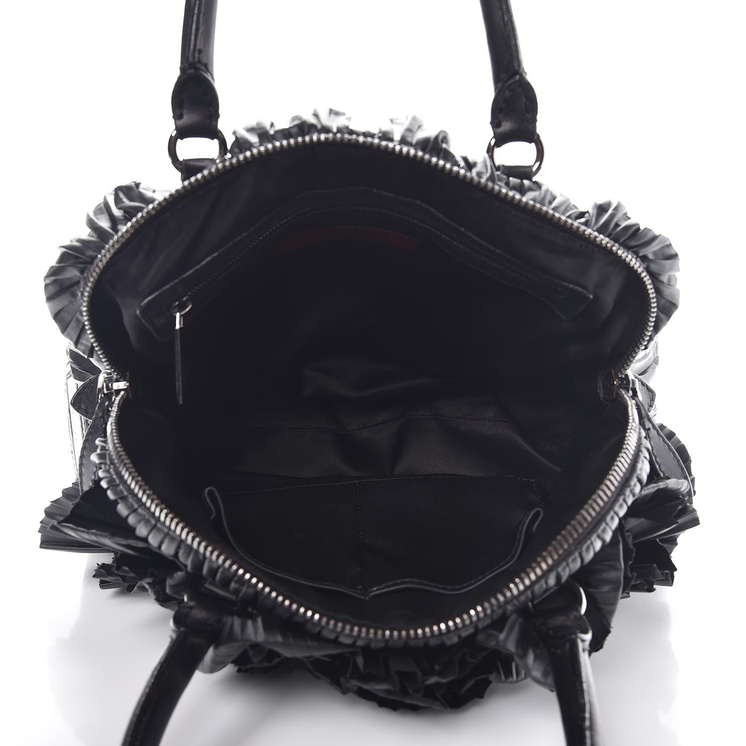 Valentino Garavani Nappa Pleated Petale Dome Tote Black 5 of 10
