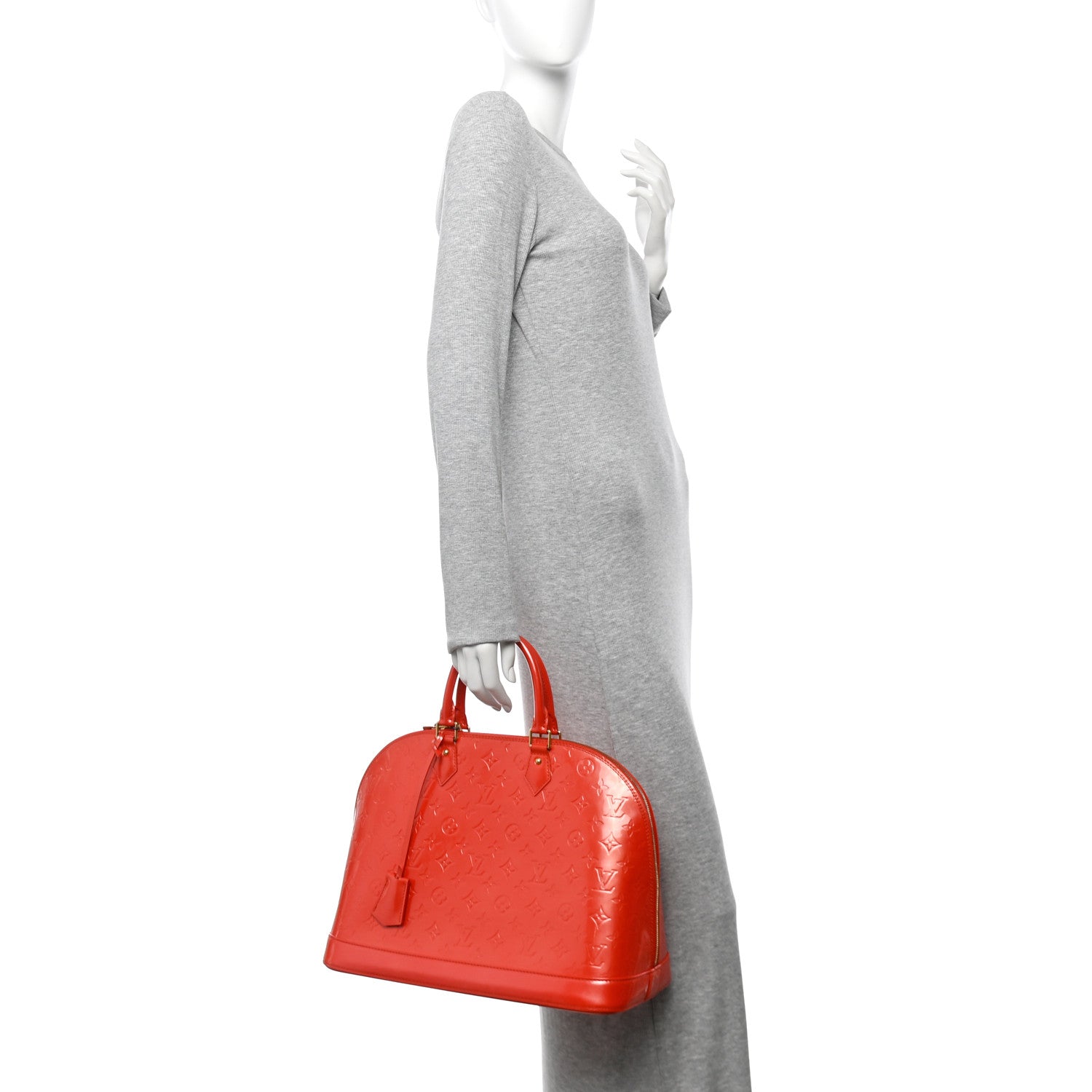 Louis Vuitton Vernis Alma GM Orange Sunset 2 of 14