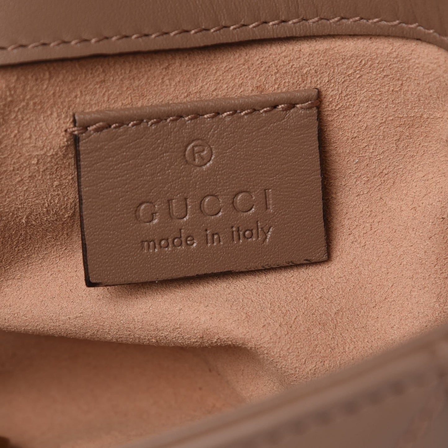 Calfskin Matelasse Super Mini GG Marmont Shoulder Bag Porcelain Rose