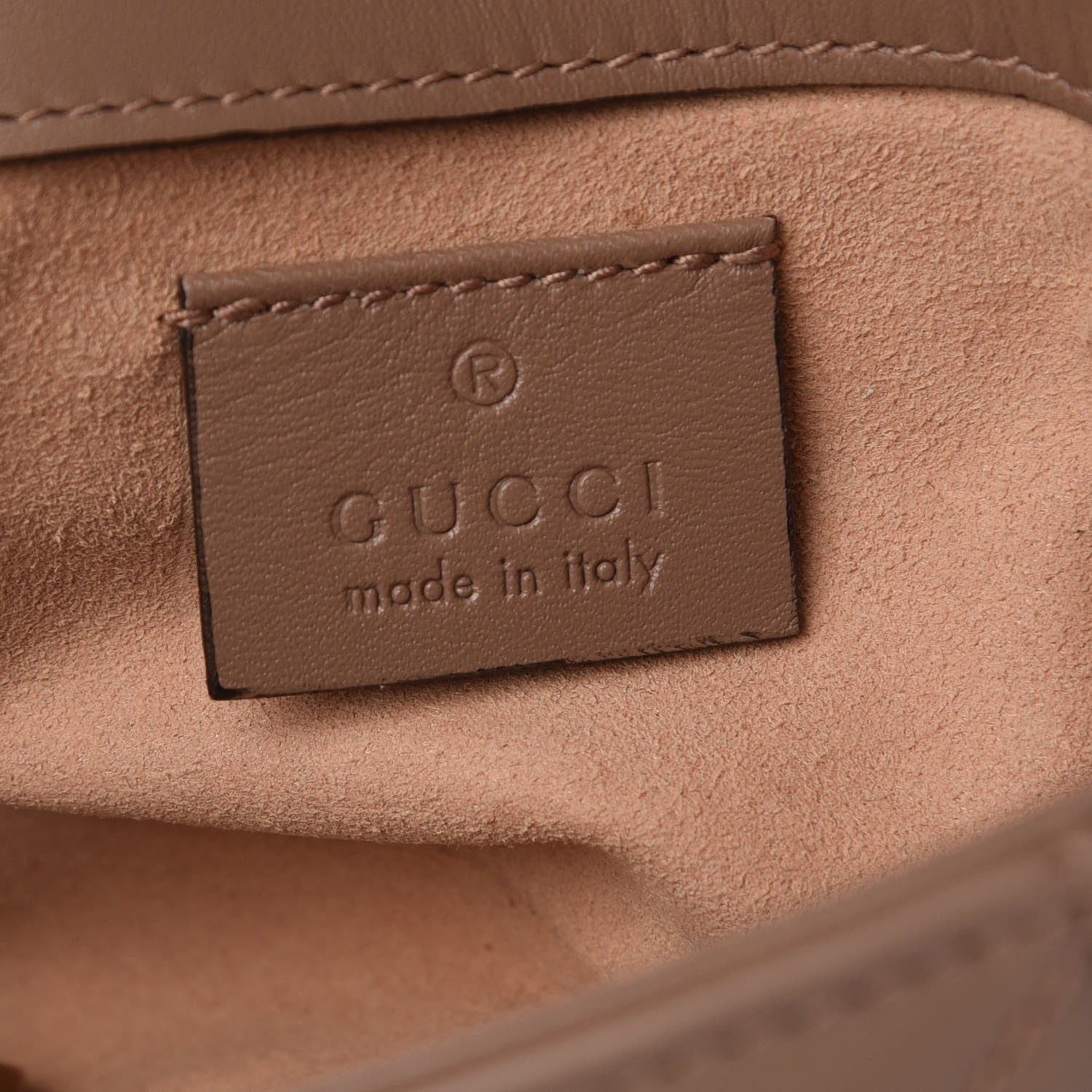 Gucci Calfskin Matelasse Super Mini GG Marmont Shoulder Bag Porcelain Rose 6 of 7