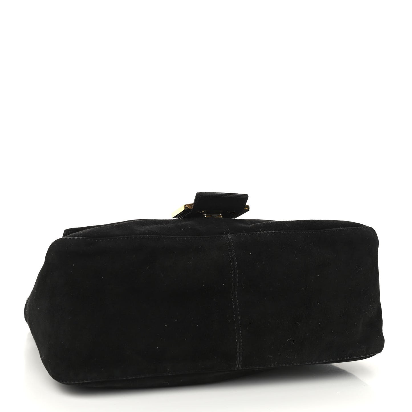 Suede Calfskin Mama Baguette Black