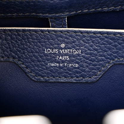 Louis Vuitton Taurillon Capucines PM Blue White 6 of 11