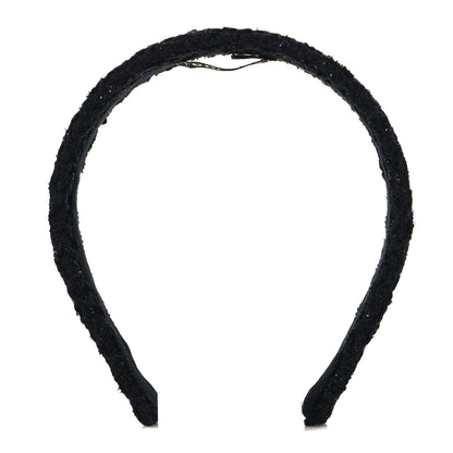 Chanel Tweed Headband Black 1 of 6