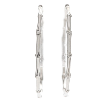 John Hardy Sterling Silver 57mm Bamboo Hoop Earrings 1 of 5