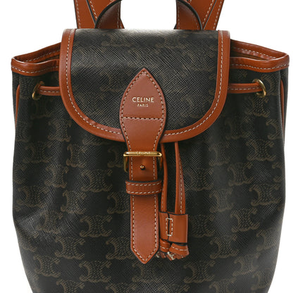 Celine Triomphe Canvas Calfskin Mini Folco Backpack Tan 6 of 8