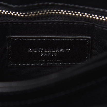 Saint Laurent Calfskin Y Quilted Monogram Toy Loulou Crossbody Bag Black 7 of 8