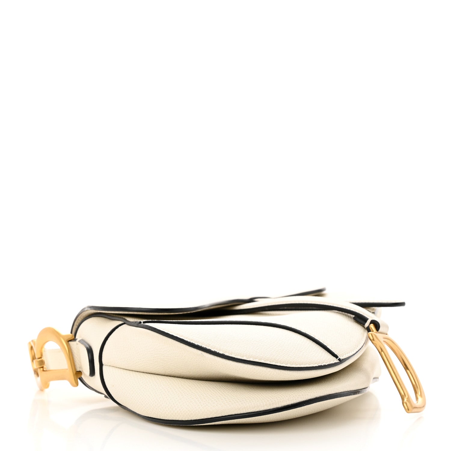 Christian Dior Grained Calfskin Saddle Bag White 4 of 14