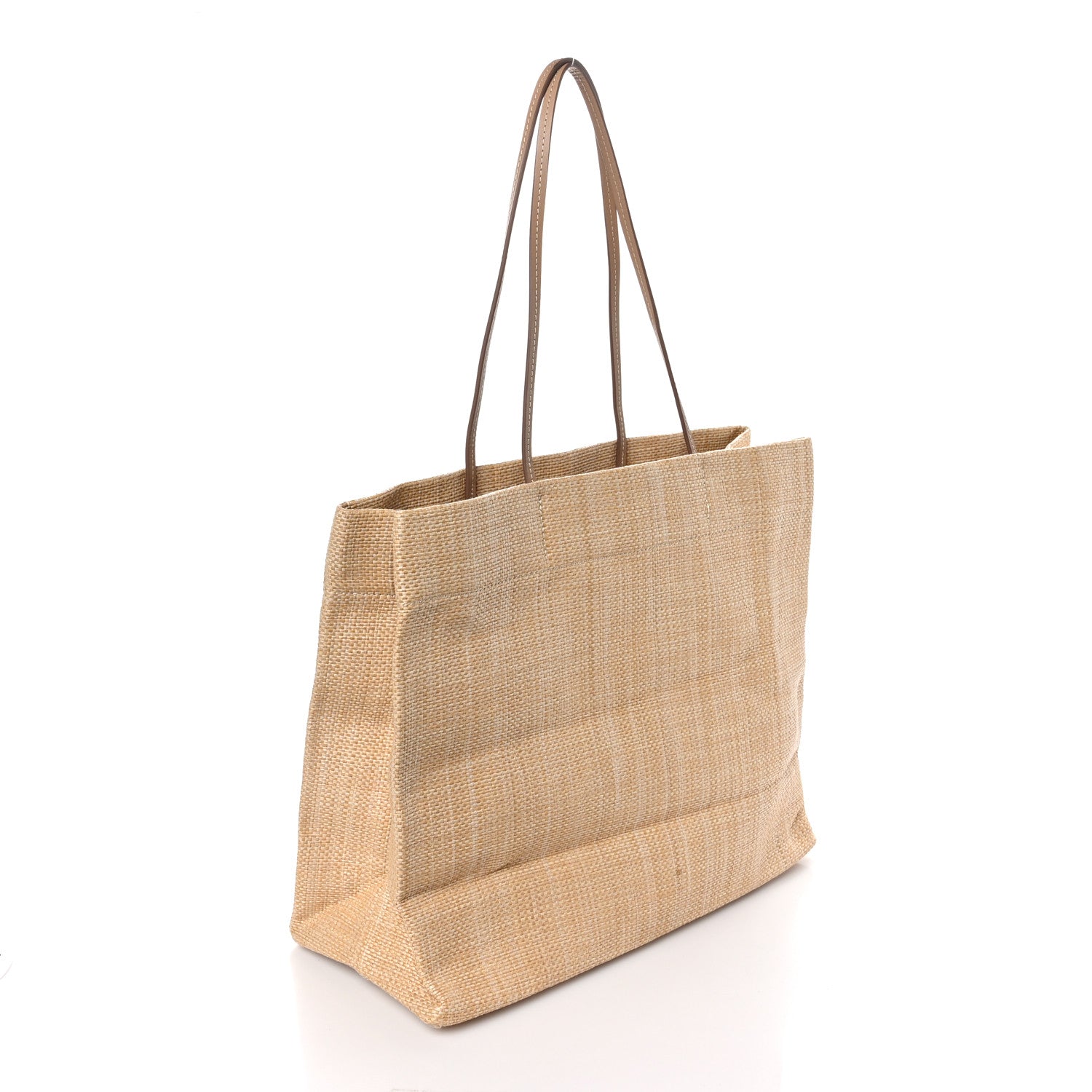 Prada Raffia Logo Tote Naturale 3 of 9