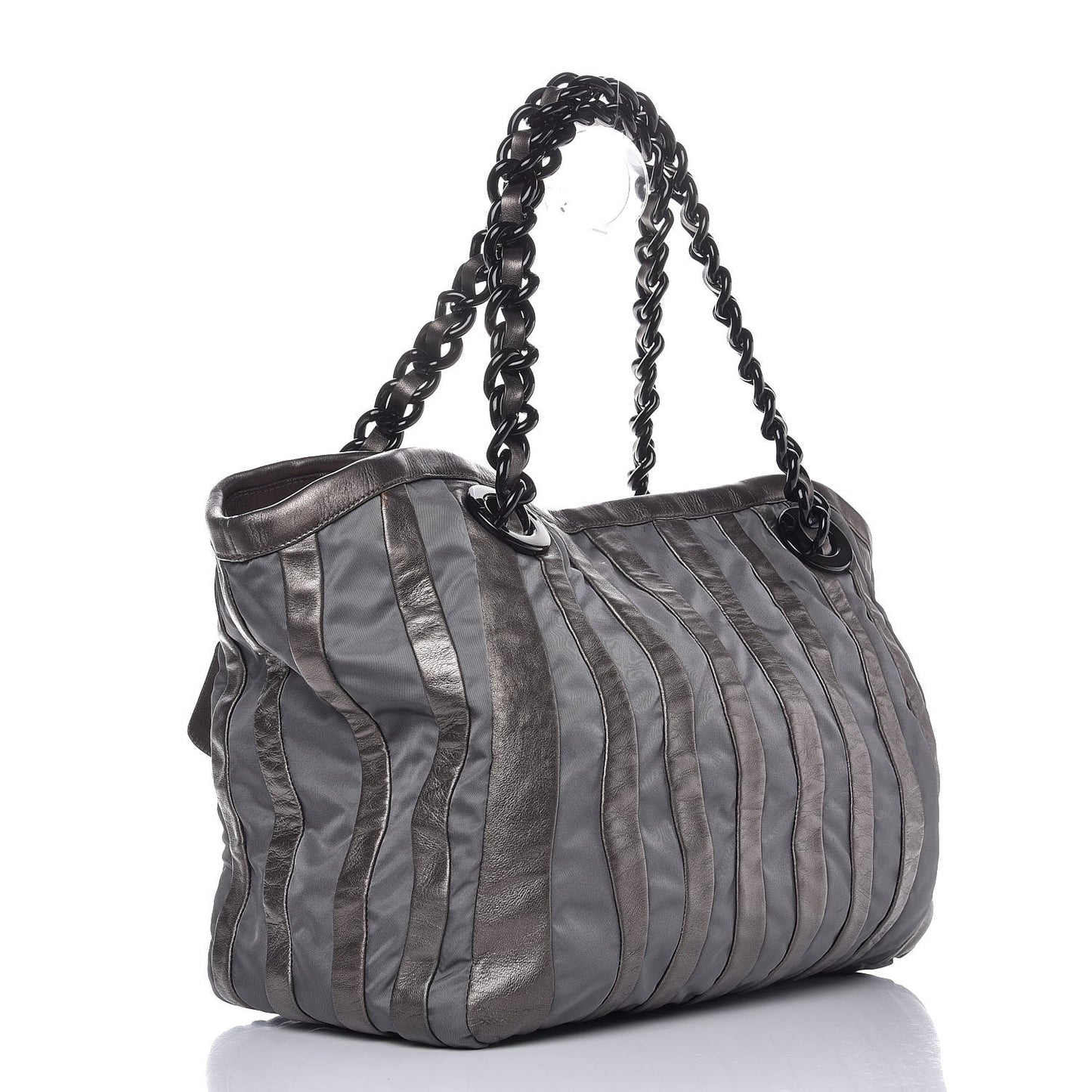 Metallic Nappa Tessuto Tote Ardesia Mord