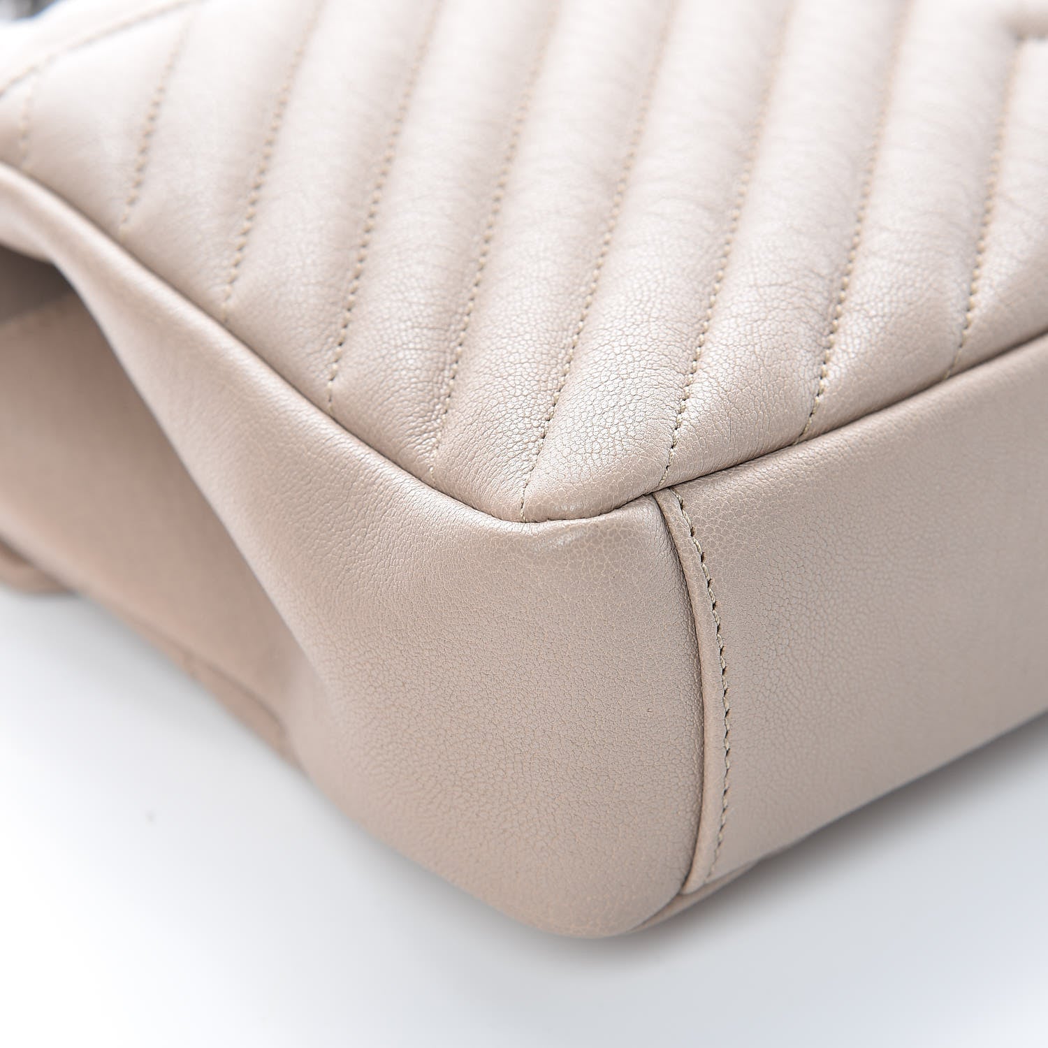 Saint Laurent Sheepskin Matelasse Medium College Monogram Bag Natural 12 of 12