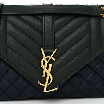 Saint Laurent Sheepskin Tri-Color Tri-Quilt Monogram Medium College Bag 8 of 14