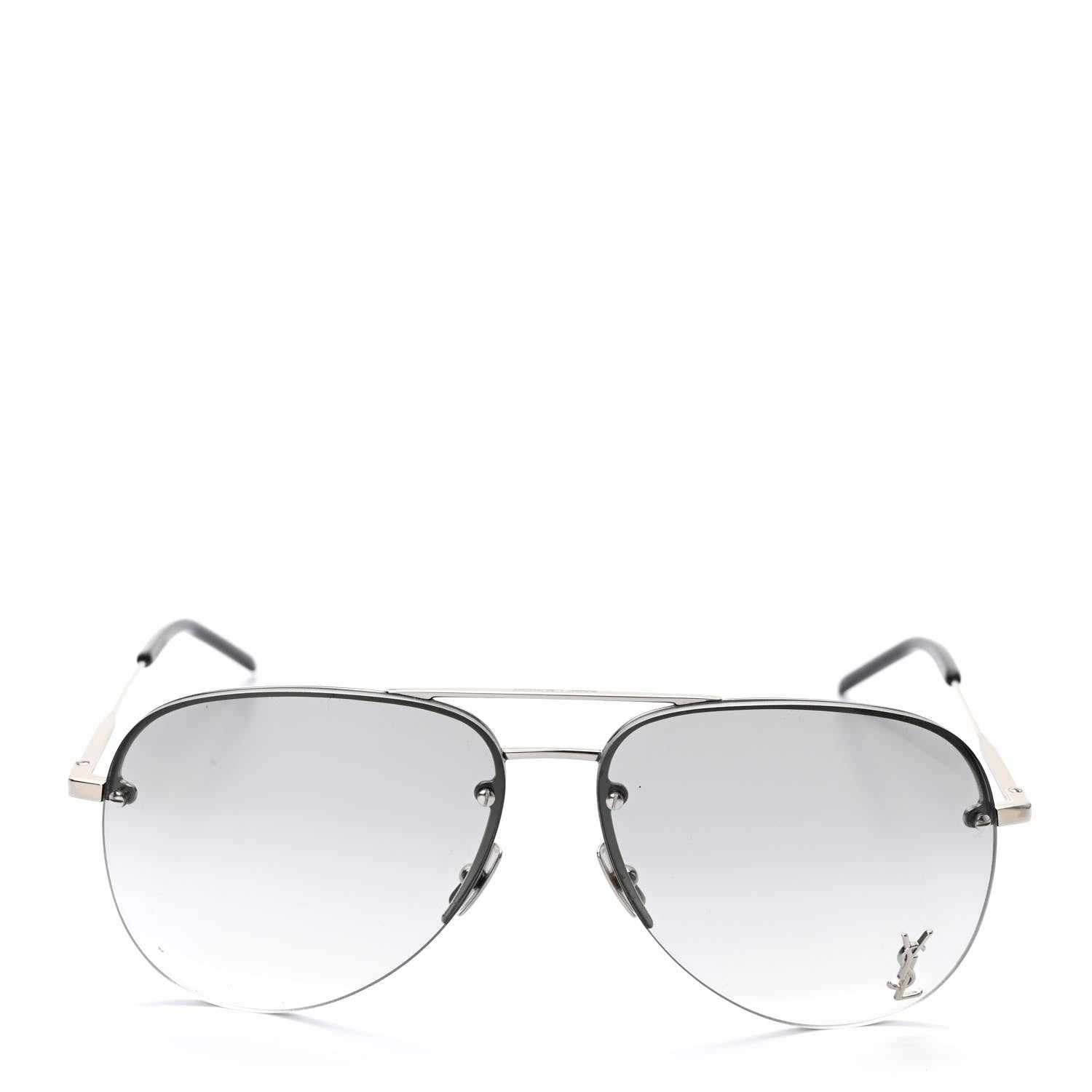 Saint Laurent Aviator Classic 11 Sunglasses Silver 2 of 10