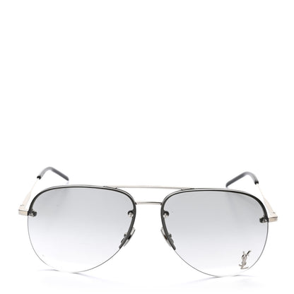 Saint Laurent Aviator Classic 11 Sunglasses Silver 2 of 10