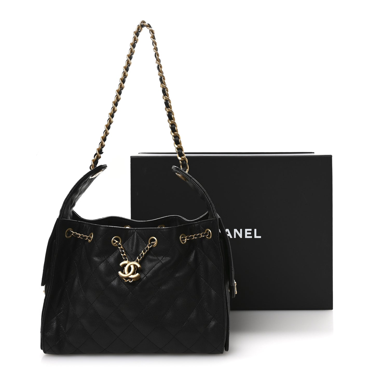 Caviar Quilted Small Chanel 25 Handbag Black