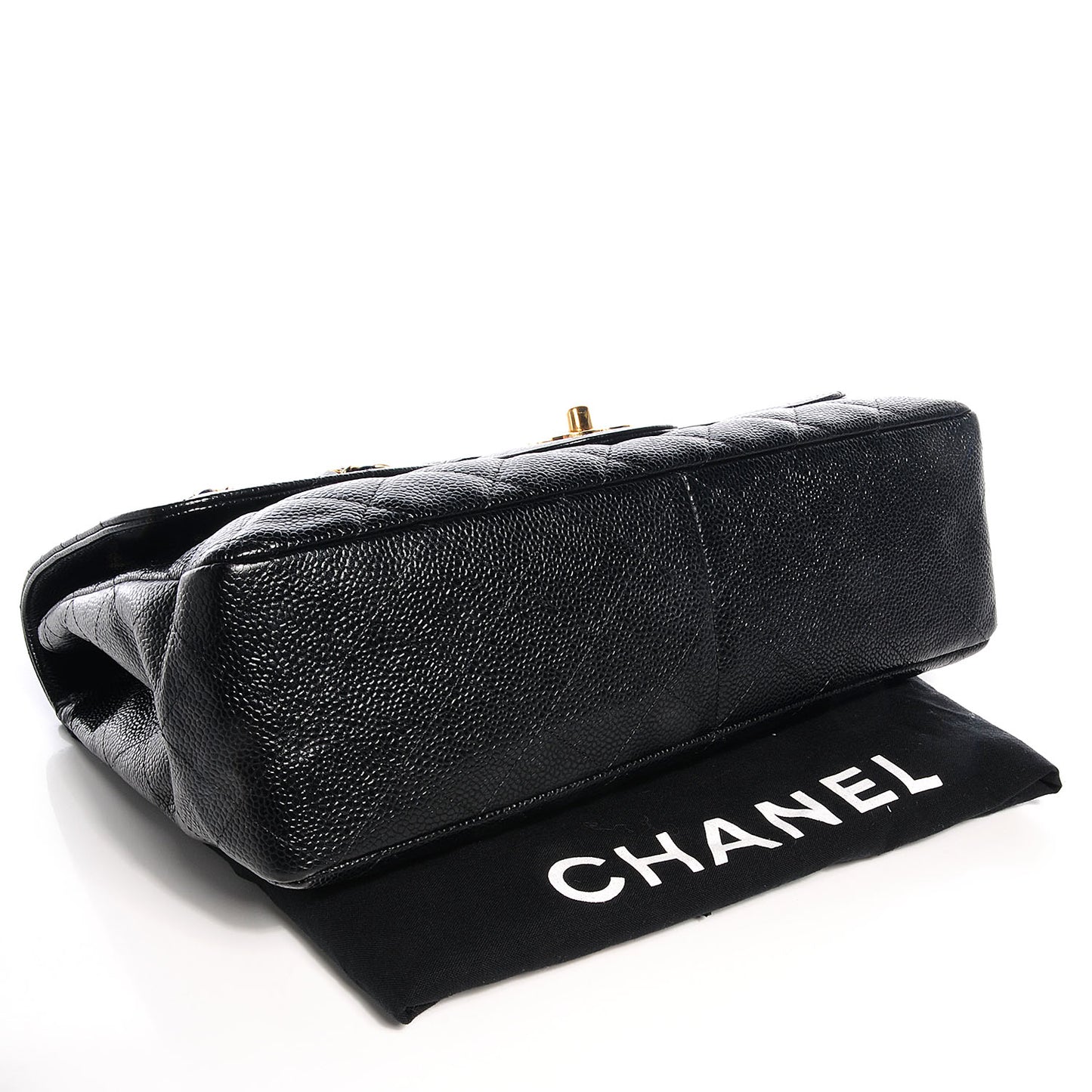 Caviar Jumbo Single Flap Black