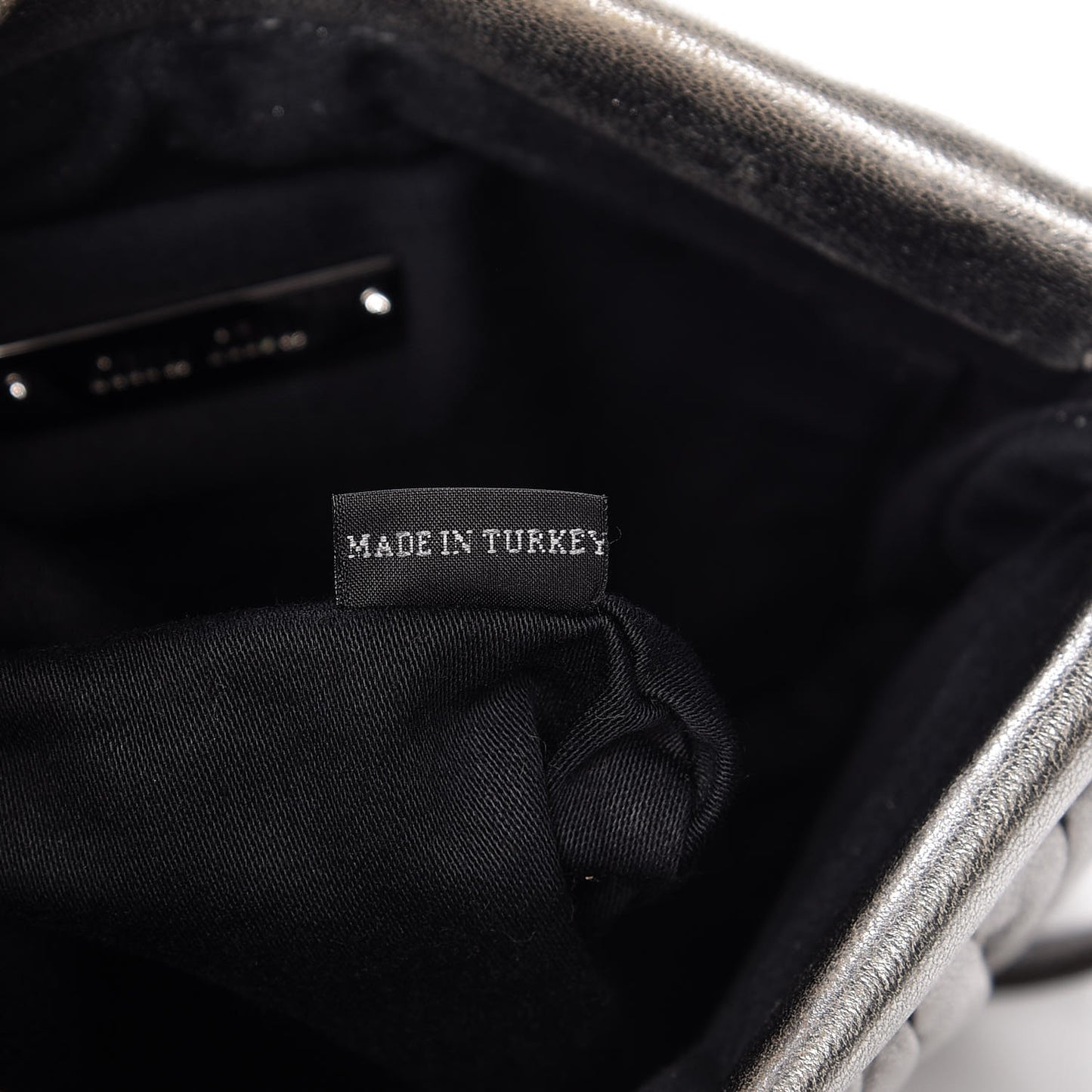 Metallic Nappa Matelasse Clutch Cromo