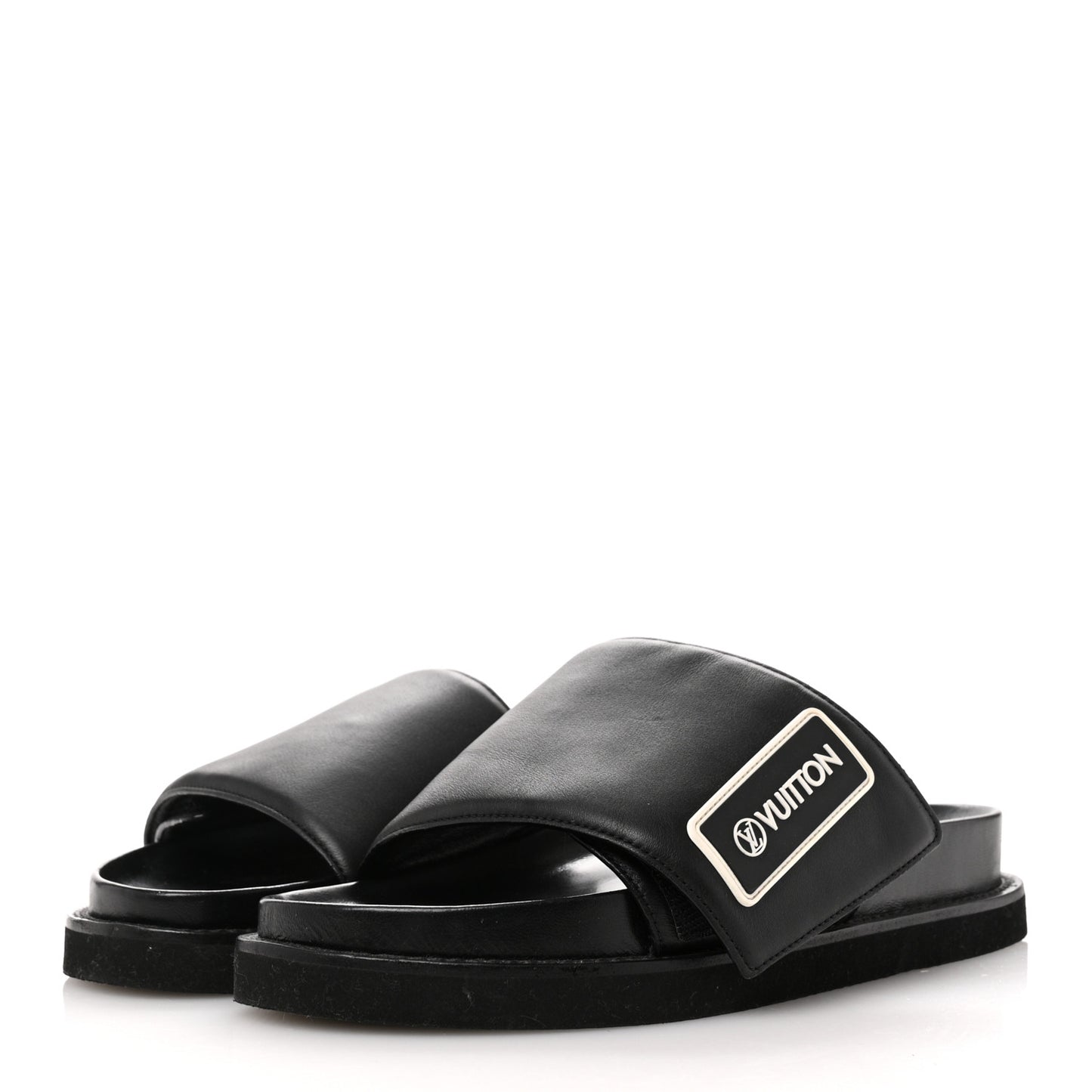 Calfskin Womens Pool Pillow Sunset Mules 41 Black
