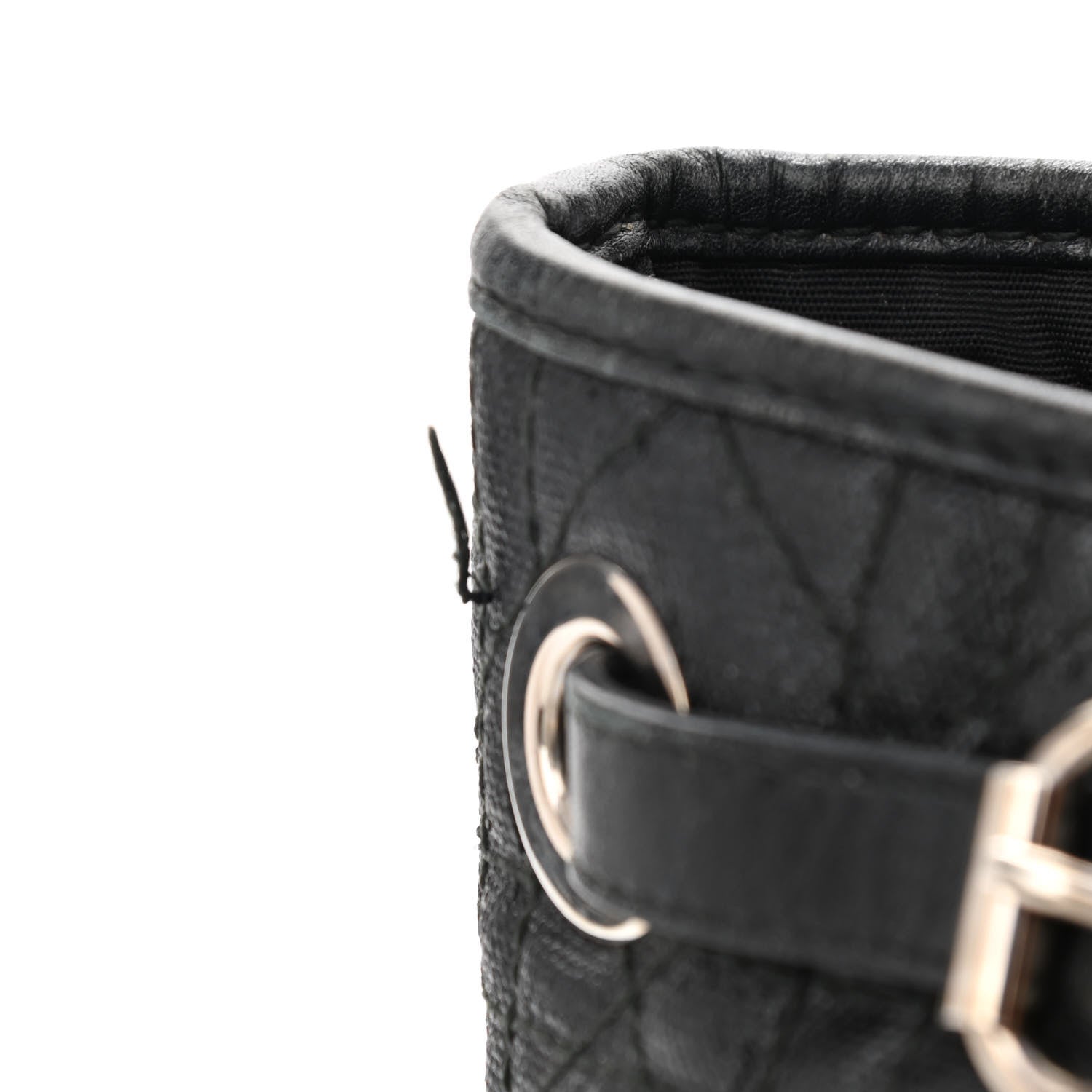 Christian Dior Coated Canvas Cannage Small Panarea Tote Black 14 of 15
