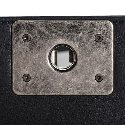 Chanel Metallic Calfskin Quilted Medium Boy Flap Black 6 of 9