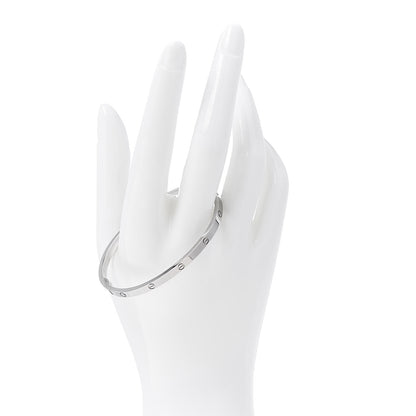 Cartier 18K White Gold Small LOVE Bracelet 17 2 of 4
