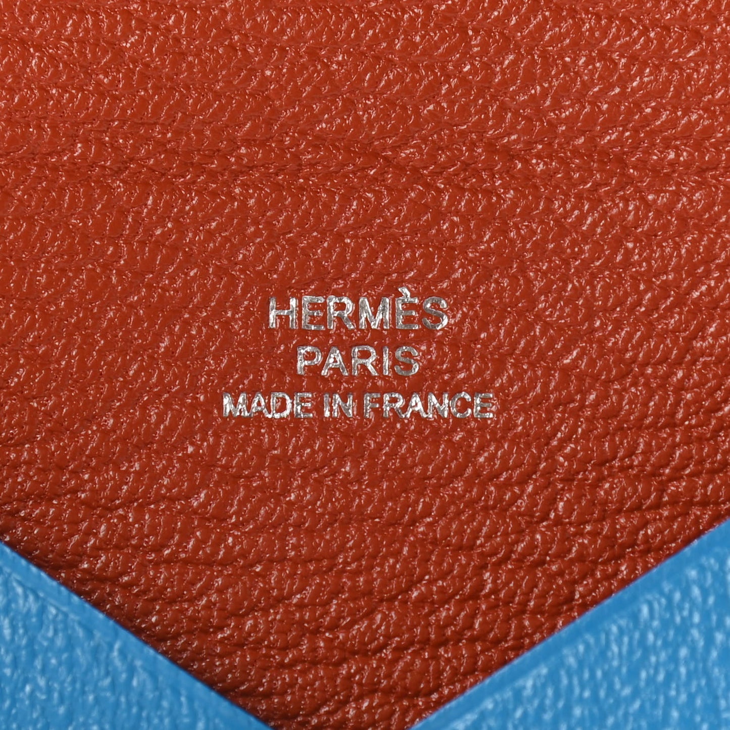 Chevre Mysore Verso Calvi Card Case Bleu Frida Cuivre