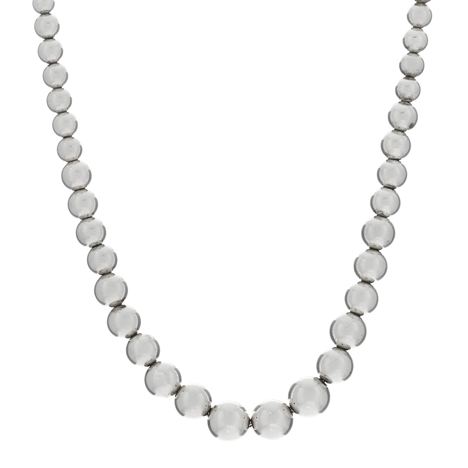 Tiffany Sterling Silver HardWear Graduated Ball Necklace 1 of 4