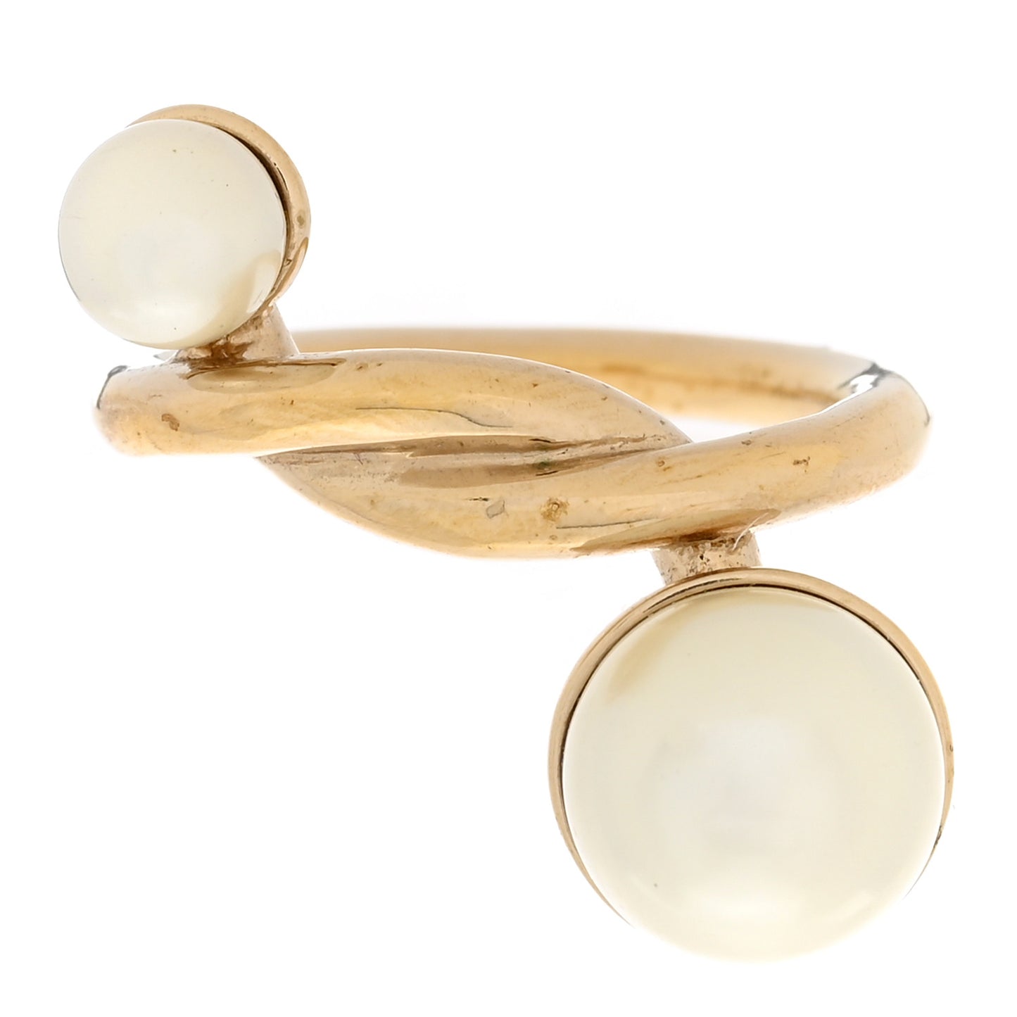 Pearl Twist Ring M 49 5 Gold