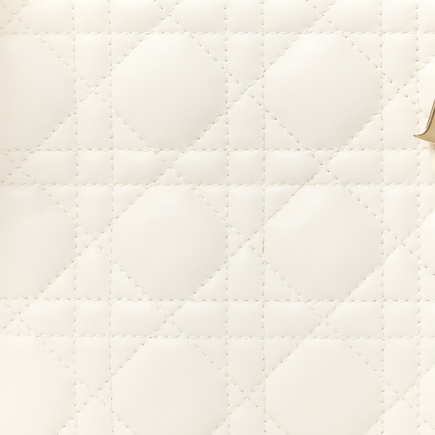 Lambskin Cannage Small My ABCDior Lady Dior White