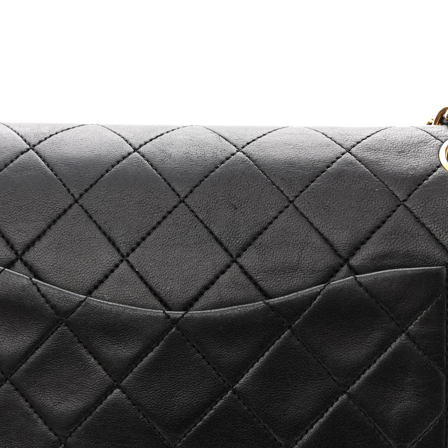 Chanel Lambskin Quilted Medium Double Flap Black 13 of 15