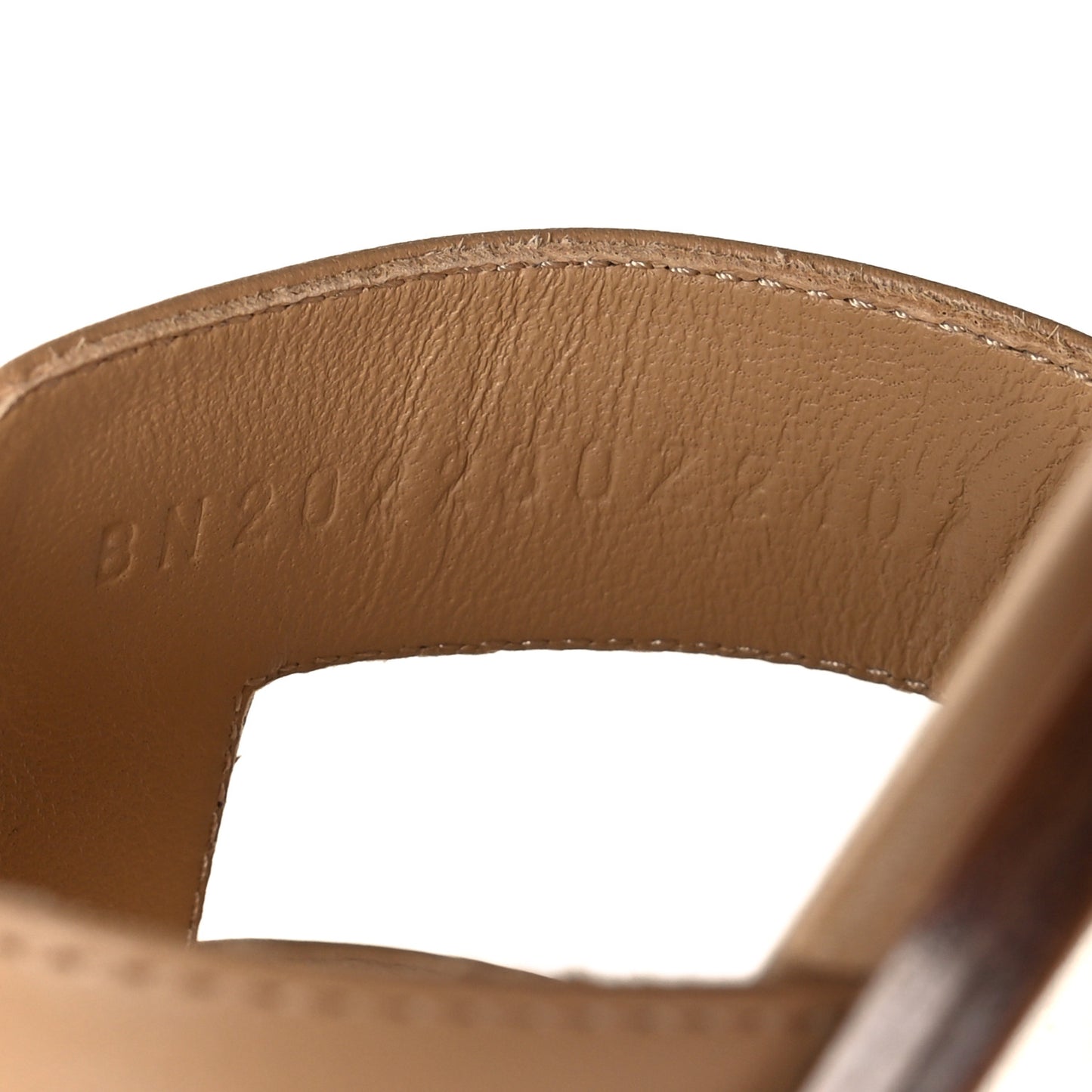 Calfskin Oran Sandals 39.5 Beige Albinos