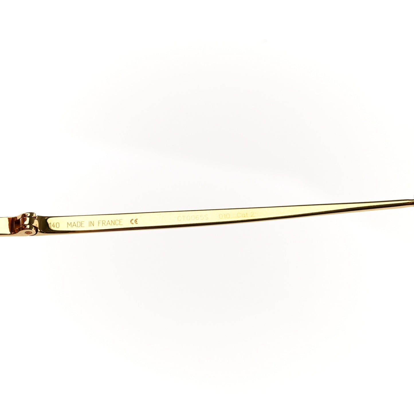 Panthere De Cartier Aviator 140 Sunglasses Gold