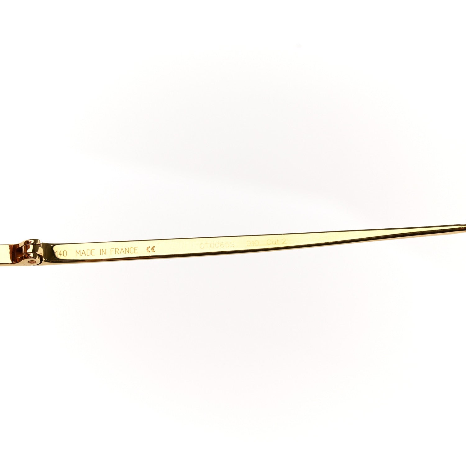 Cartier Panthere De Cartier Aviator 140 Sunglasses Gold 6 of 8